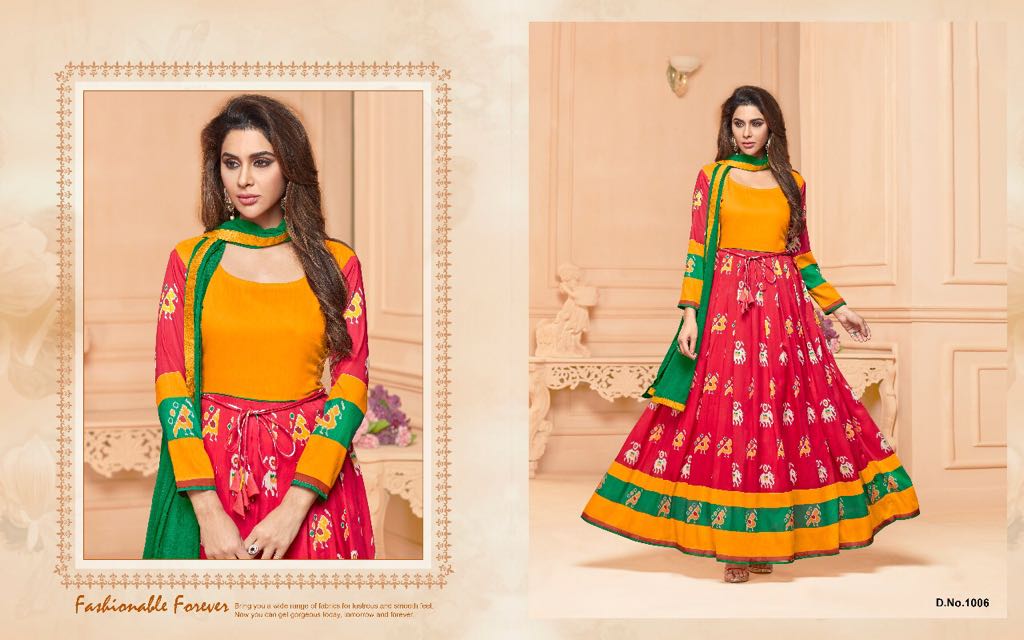 Floral Vol-2 By Amrut Varsha Creation 1001 To 1009 Series Designer Anarkali Suits  Beautiful Stylish Fancy Colorful Party Wear & Ethnic Wear Muslin Printed Dresses At Wholesale Price