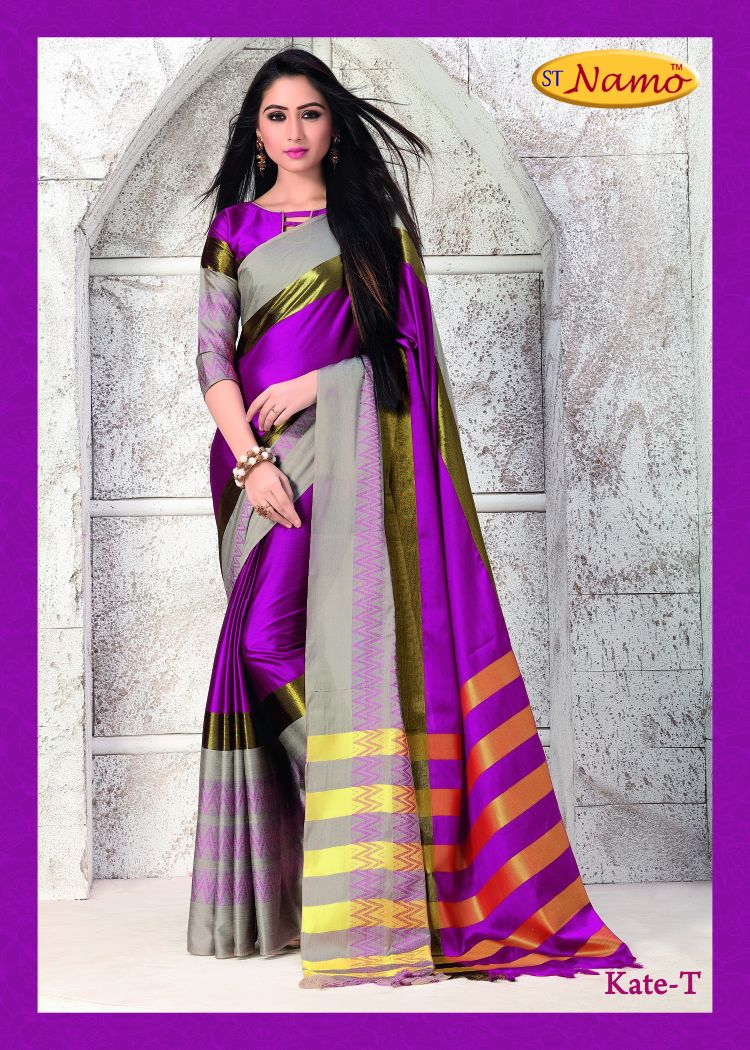 Florence Vol-2 By St Namo Designer Traditional Collection Beautiful Stylish Fancy Colorful Party Wear & Occasional Wear Silk Cotton Printed Sarees At Wholesale Price