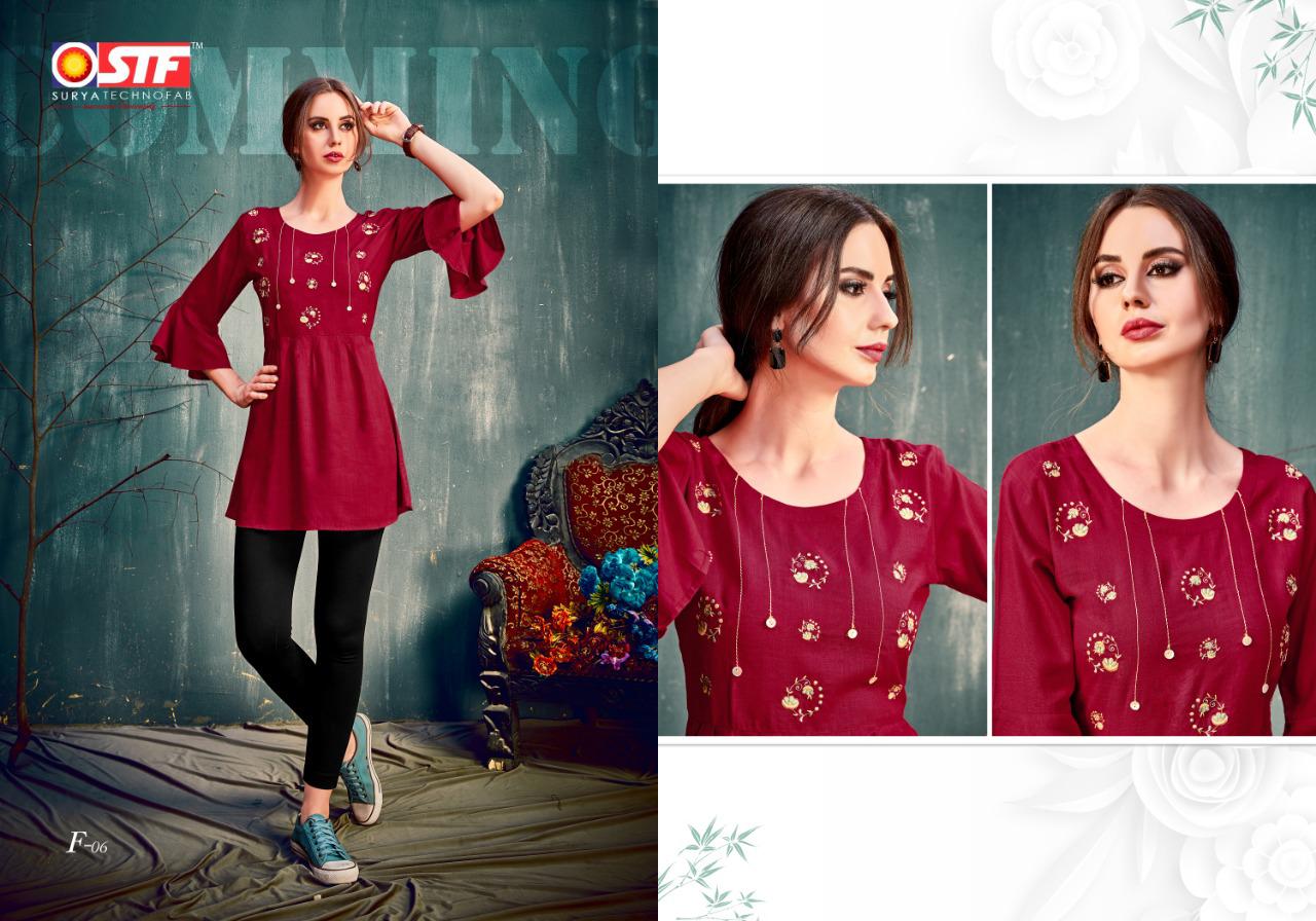 Florence Vol-20 By Surya Techno Fab 01 To 09 Series Beautiful Colorful Stylish Fancy Casual Wear & Ethnic Wear & Ready To Wear Rayon Slub Printed Kurtis At Wholesale Price