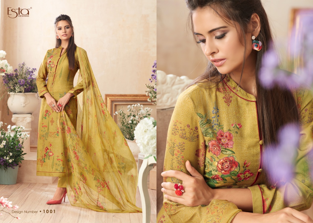 Florence By Esta Designs 1001 To 1012 Series Beautiful Winter Suits Collection Stylish Fancy Colorful Winter Wear & Ethnic Wear Pure Pashmina Embroidered Dresses At Wholesale Price