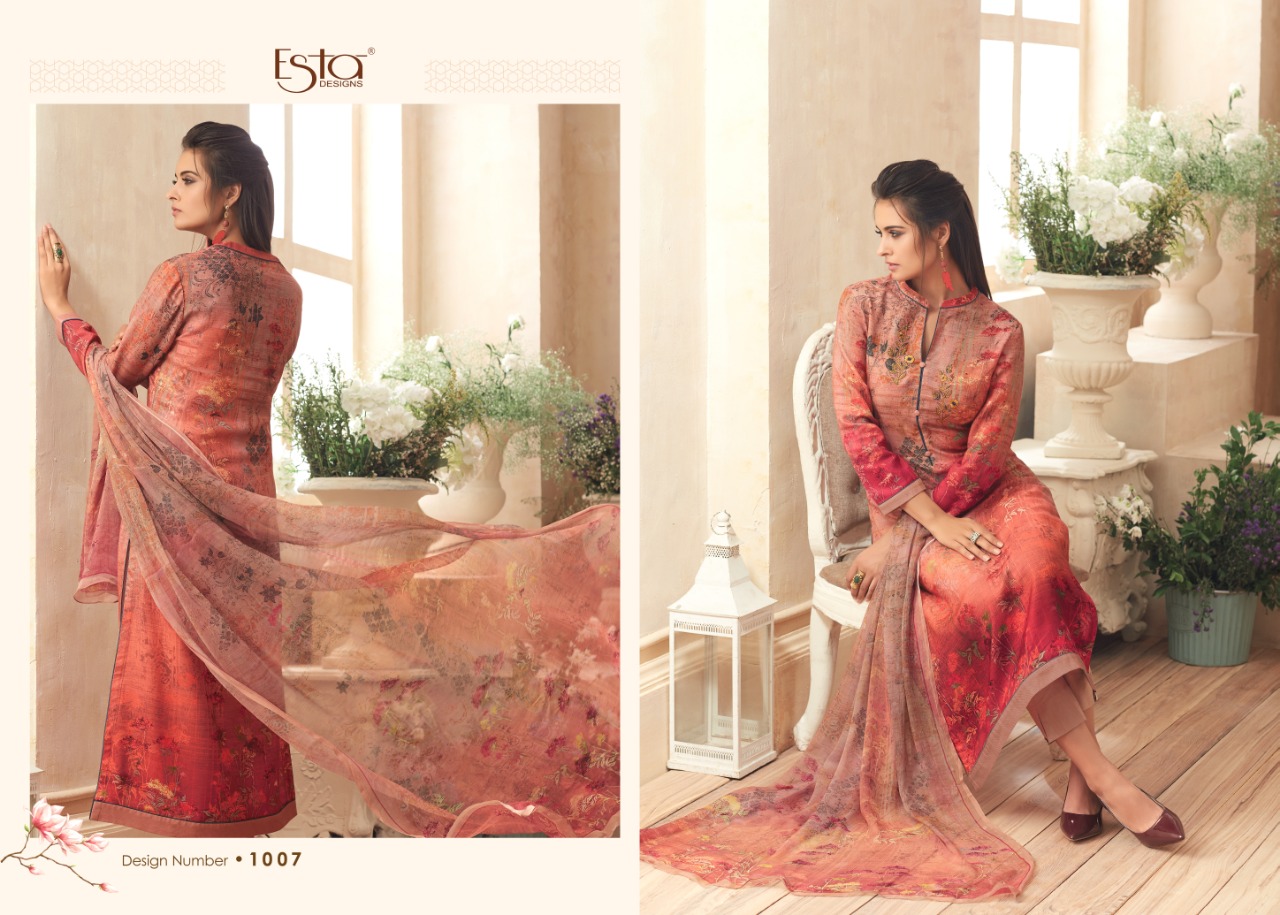 Florence By Esta Designs 1001 To 1012 Series Beautiful Winter Suits Collection Stylish Fancy Colorful Winter Wear & Ethnic Wear Pure Pashmina Embroidered Dresses At Wholesale Price