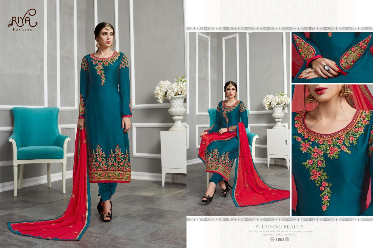 Sale Florida By Riya Fashion 3001 To 3007 Series Designer Sharara Suits Collection Beautiful Stylish Colorful Fancy Party Wear & Occasional Wear Satin Georgette Dresses At Wholesale Price