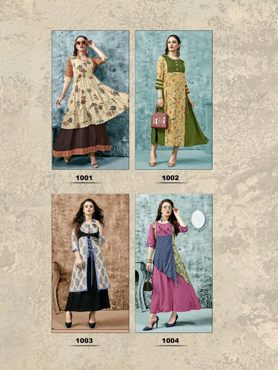 Free Style Vol-1 By Diksha Fashion 1001 To 1007 Series Beautiful Stylish Colorful Fancy Party Wear & Ethnic Wear & Ready To Wear Rayon Print With Embroidery Kurtis At Wholesale Price