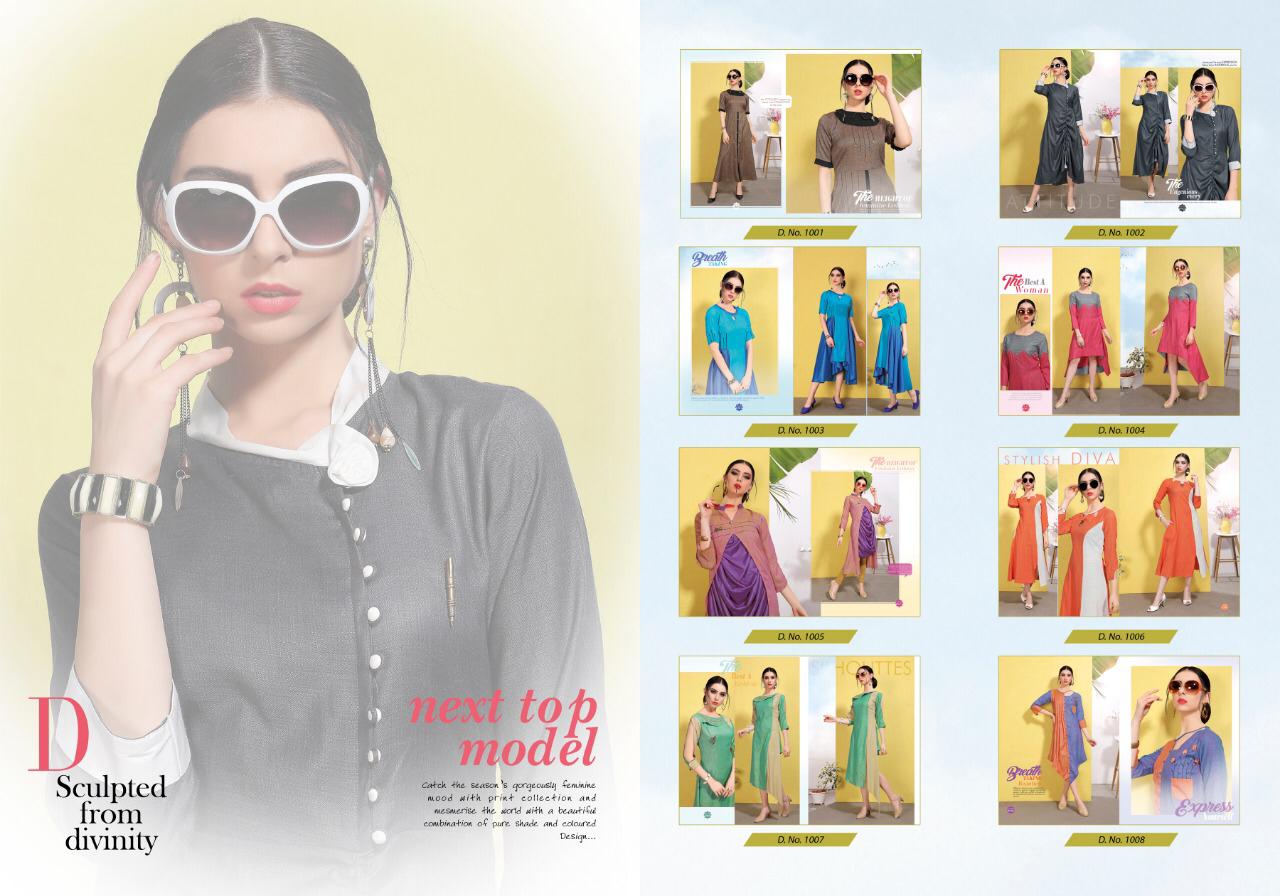 Funky Town By Sin Zara 1001 To 1008 Series Designer Beautiful Stylish Colorful Fancy Ready To Wear & Casual Wear & Ethnic Wear Cotton Kurtis At Wholesale Price
