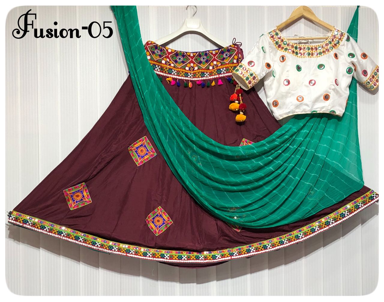 Fusion Vol-05 By Fashid Wholesale 501 To 504 Series Designer Beautiful Navratri Collection Occasional Wear & Party Wear Pure Maslin Silk Lehengas At Wholesale Price