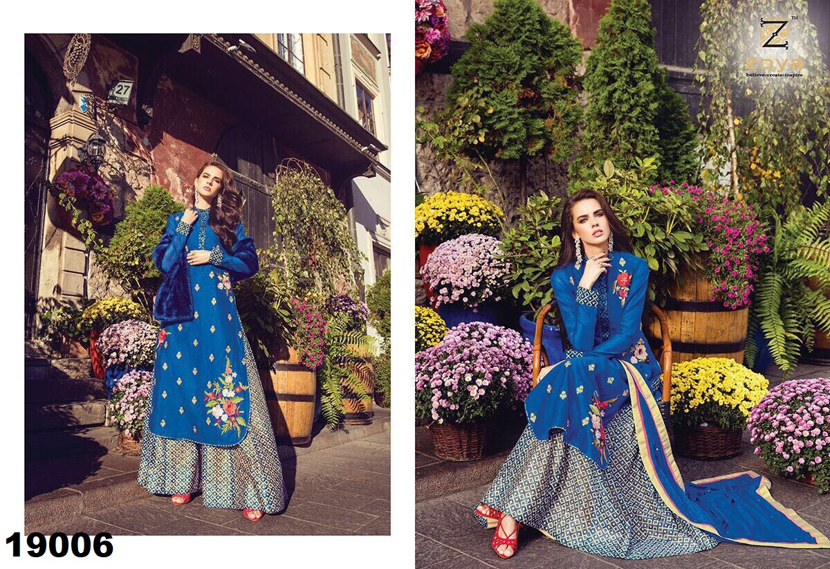 Fusion Addict Nx By Zoya Designer 19005 & 19006 Series Designer Bridal Wear Collection Beautiful Stylish Fancy Colorful Party Wear & Occasional Wear Silk Embroidered Dresses At Wholesale Price