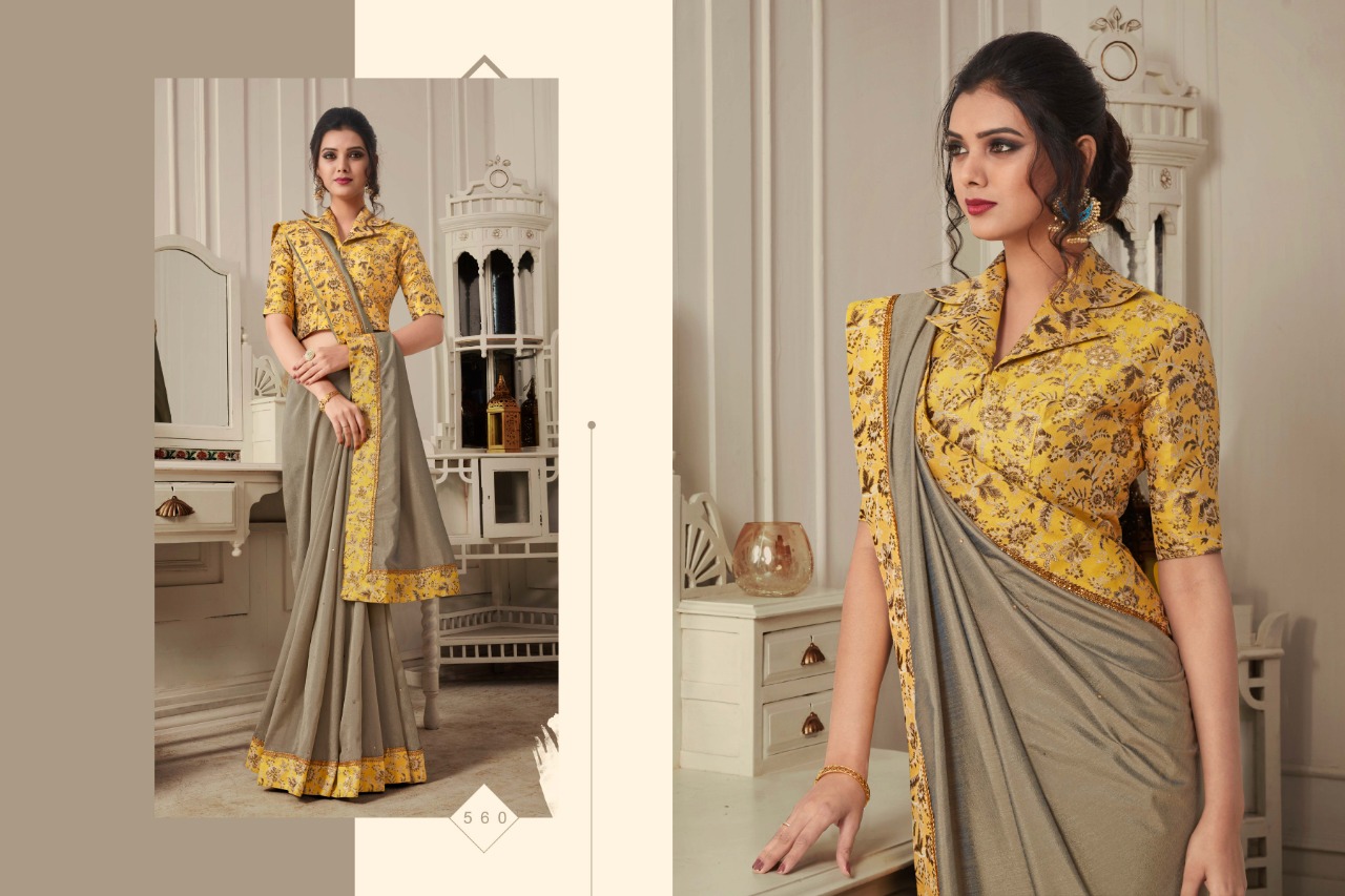 Fusion By Fashid Wholesale 551 To 560 Series Indian Traditional Wear Collection Beautiful Stylish Fancy Colorful Party Wear & Occasional Wear Net/chiffon/georgette Embroidered Sarees At Wholesale Price