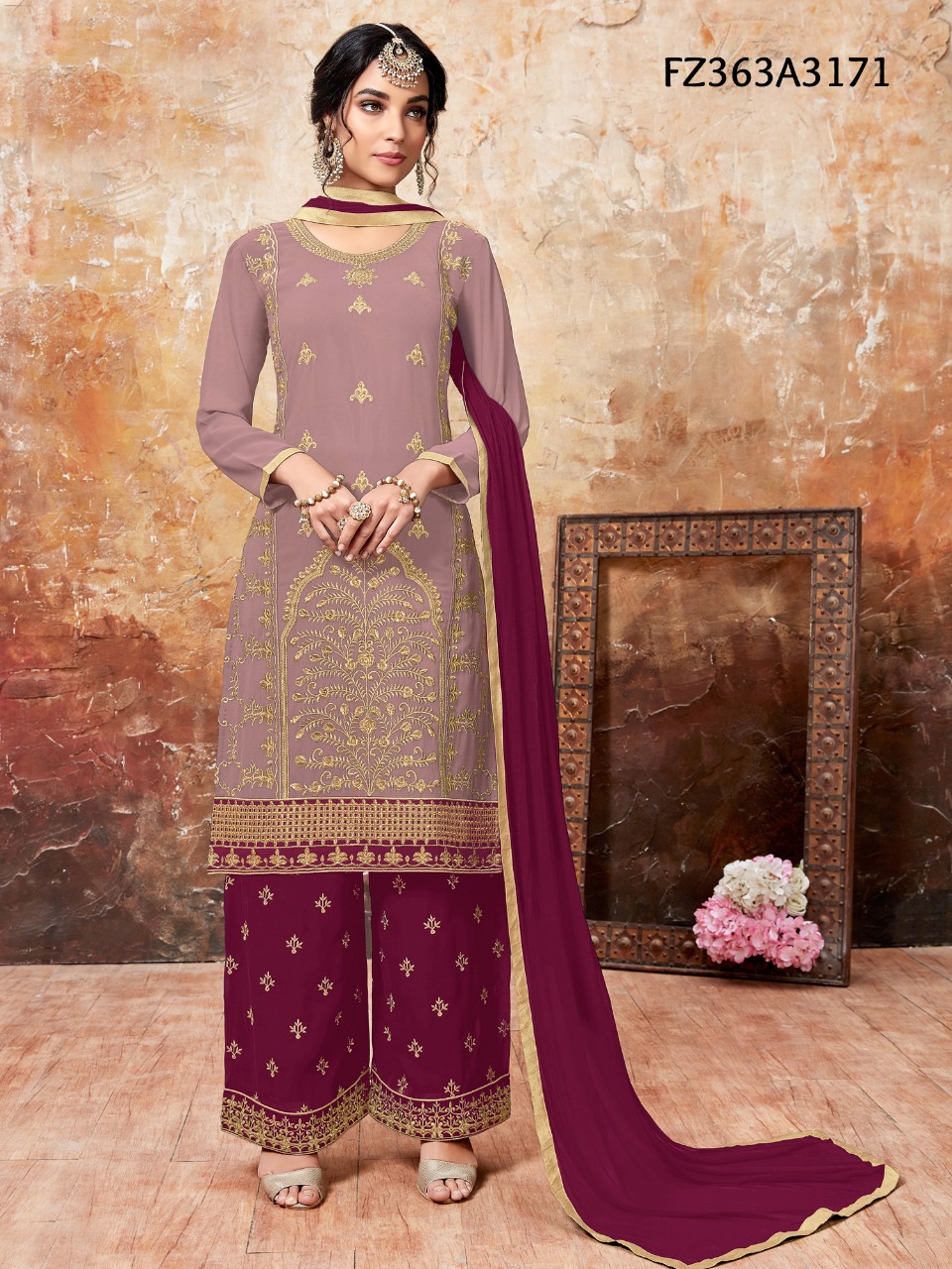 Fz Vol-363 By Fashid Wholesale 3171 To 3174 Series Beautiful Suits Stylish Fancy Colorful Party Wear & Occasional Wear Faux Georgette Embroidered Dresses At Wholesale Price