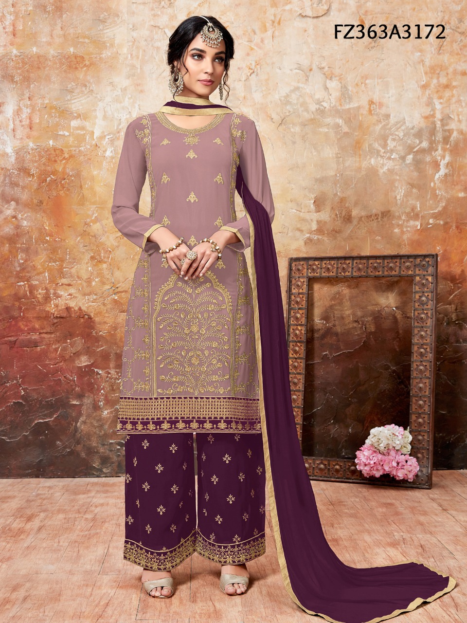 Fz Vol-363 By Fashid Wholesale 3171 To 3174 Series Beautiful Suits Stylish Fancy Colorful Party Wear & Occasional Wear Faux Georgette Embroidered Dresses At Wholesale Price