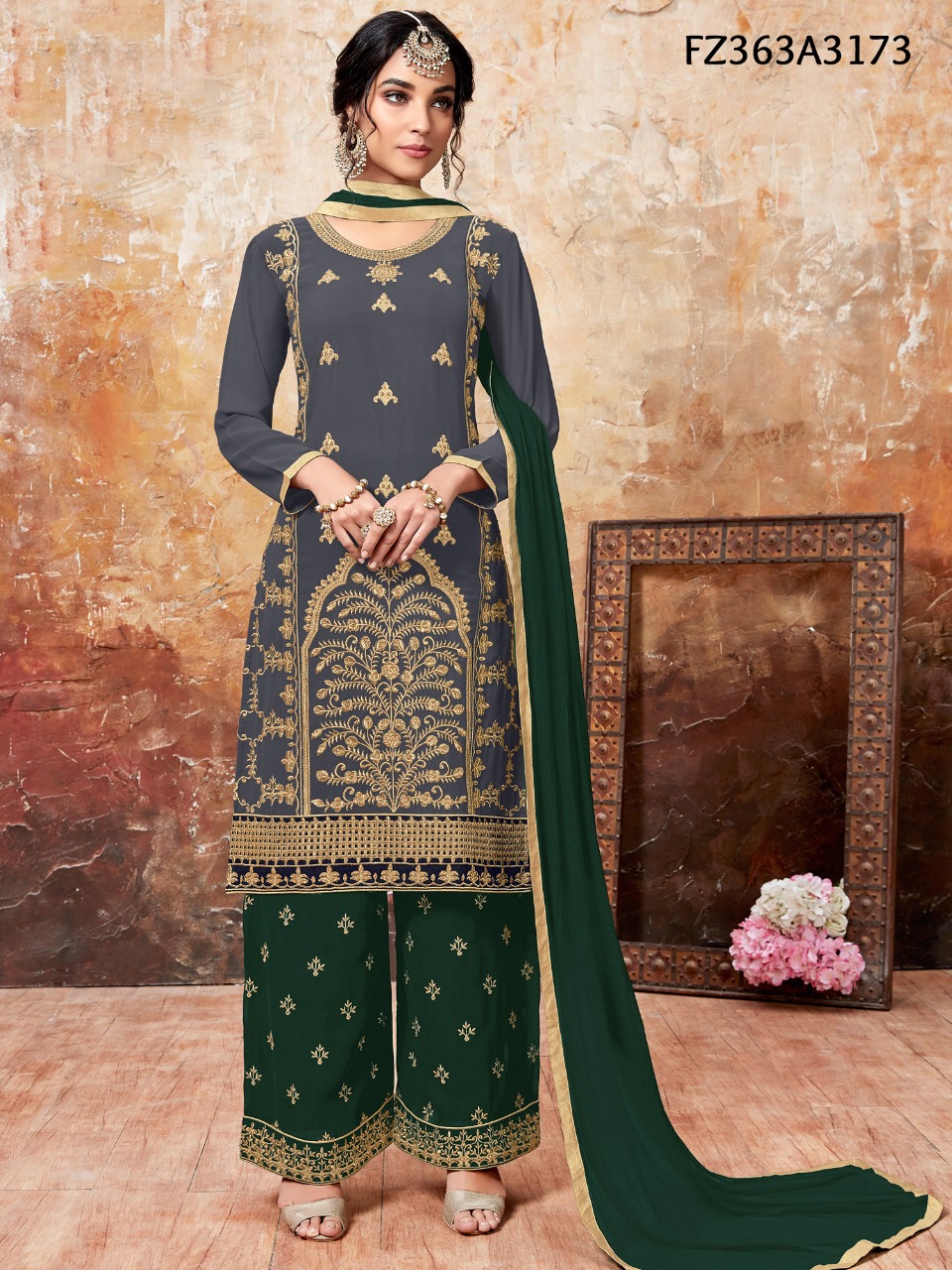 Fz Vol-363 By Fashid Wholesale 3171 To 3174 Series Beautiful Suits Stylish Fancy Colorful Party Wear & Occasional Wear Faux Georgette Embroidered Dresses At Wholesale Price