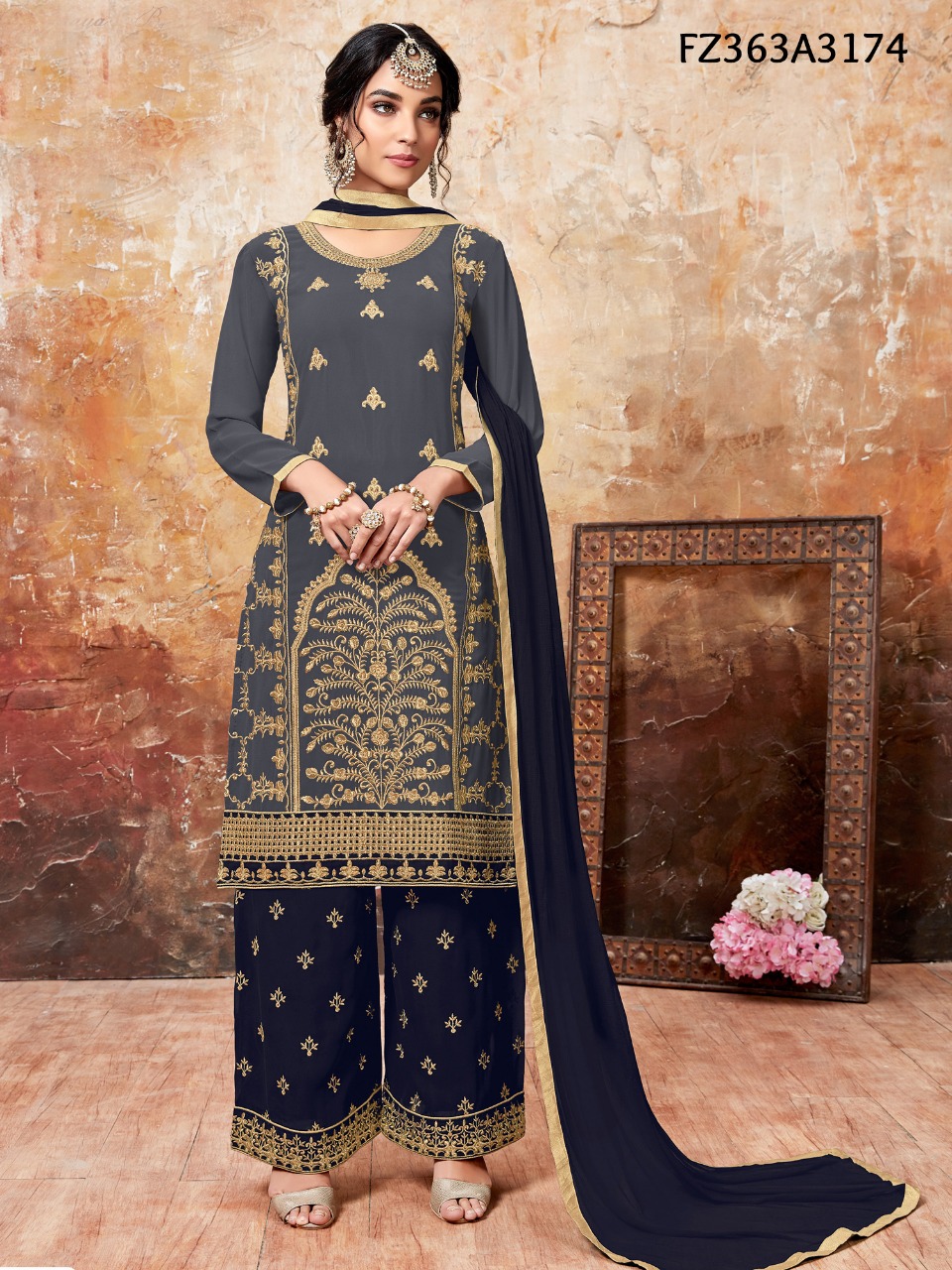 Fz Vol-363 By Fashid Wholesale 3171 To 3174 Series Beautiful Suits Stylish Fancy Colorful Party Wear & Occasional Wear Faux Georgette Embroidered Dresses At Wholesale Price