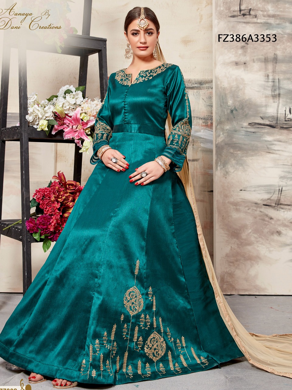Fz Vol-386 By Fashid Wholesale 3352 To 3355 Series Beautiful Suits Stylish Fancy Colorful Party Wear & Occasional Wear Satin Georgette Embroidered Dresses At Wholesale Price