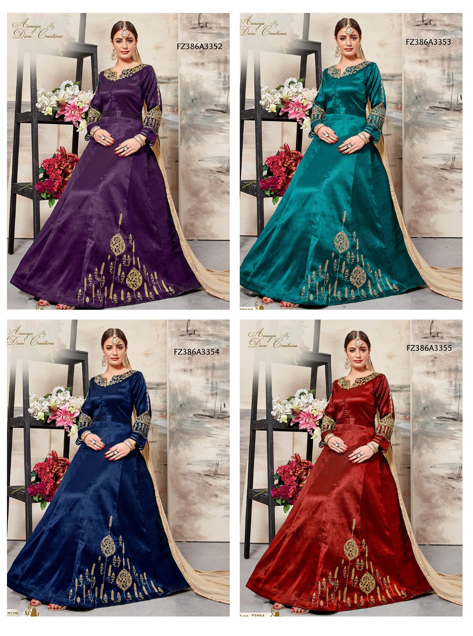 Fz Vol-386 By Fashid Wholesale 3352 To 3355 Series Beautiful Suits Stylish Fancy Colorful Party Wear & Occasional Wear Satin Georgette Embroidered Dresses At Wholesale Price