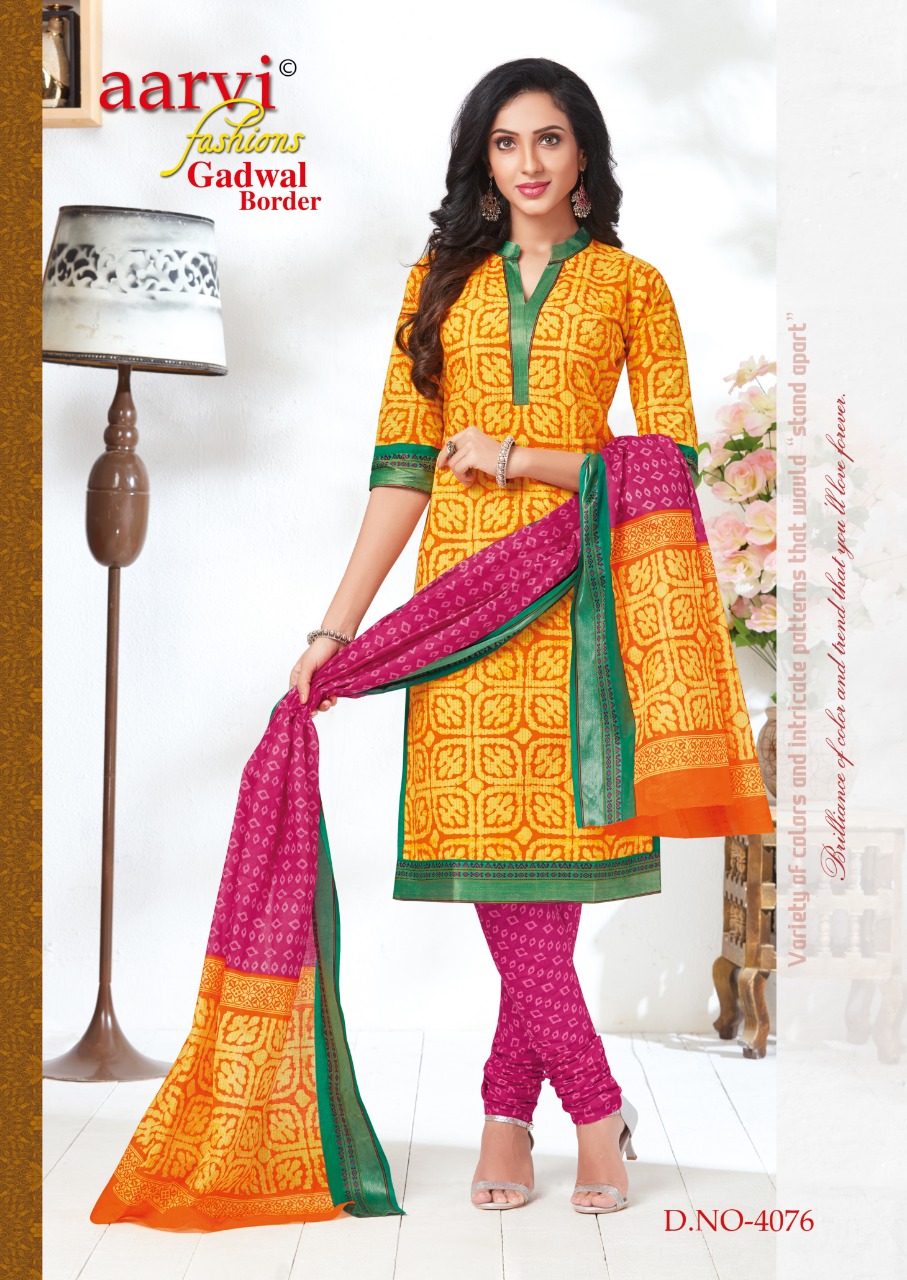 Gadwal Border Vol-3 By Aarvi Fashion 4071 To 4816 Series Indian Traditional Wear Collection Beautiful Stylish Fancy Colorful Party Wear & Occasional Wear Cotton Printed Dress At Wholesale Price
