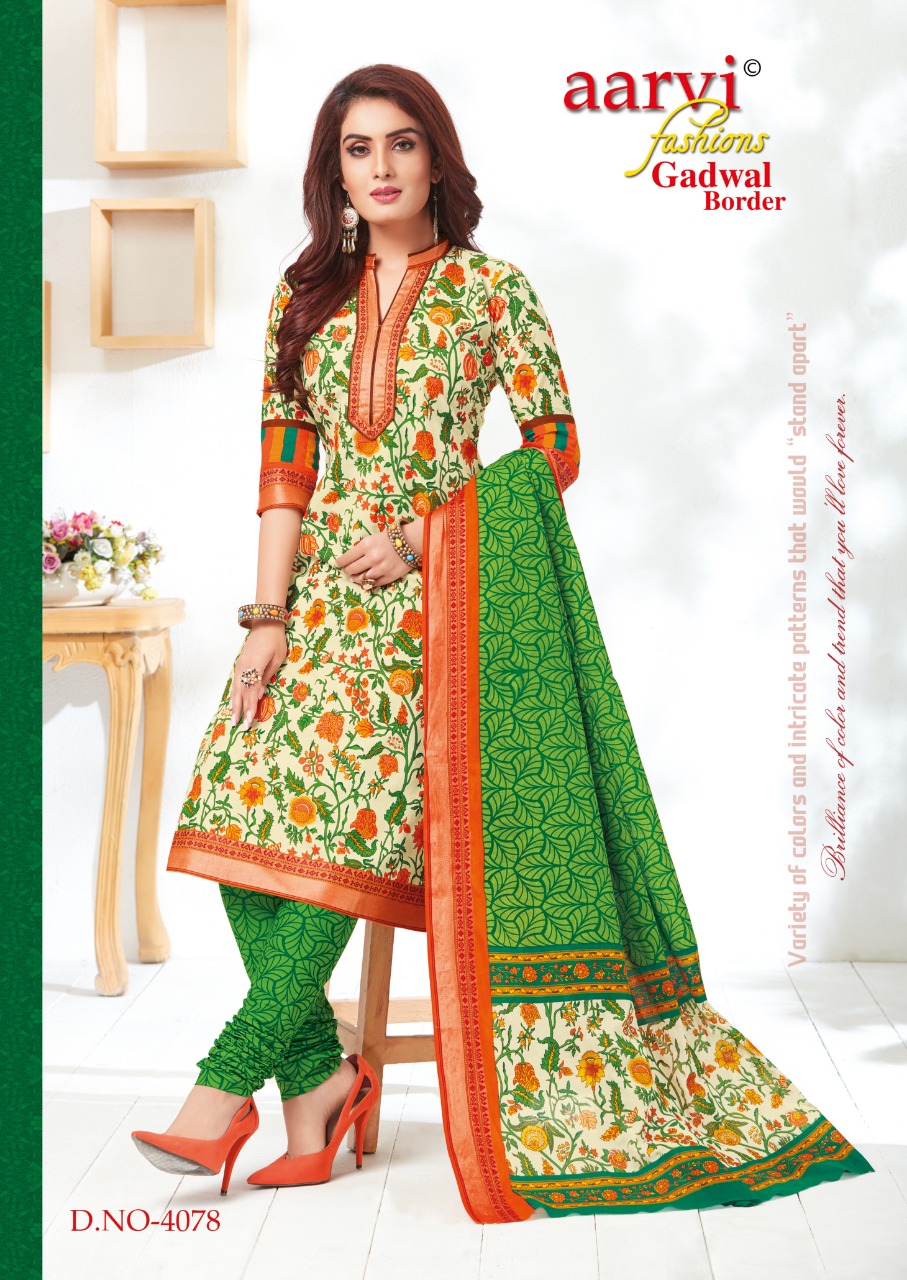 Gadwal Border Vol-3 By Aarvi Fashion 4071 To 4816 Series Indian Traditional Wear Collection Beautiful Stylish Fancy Colorful Party Wear & Occasional Wear Cotton Printed Dress At Wholesale Price