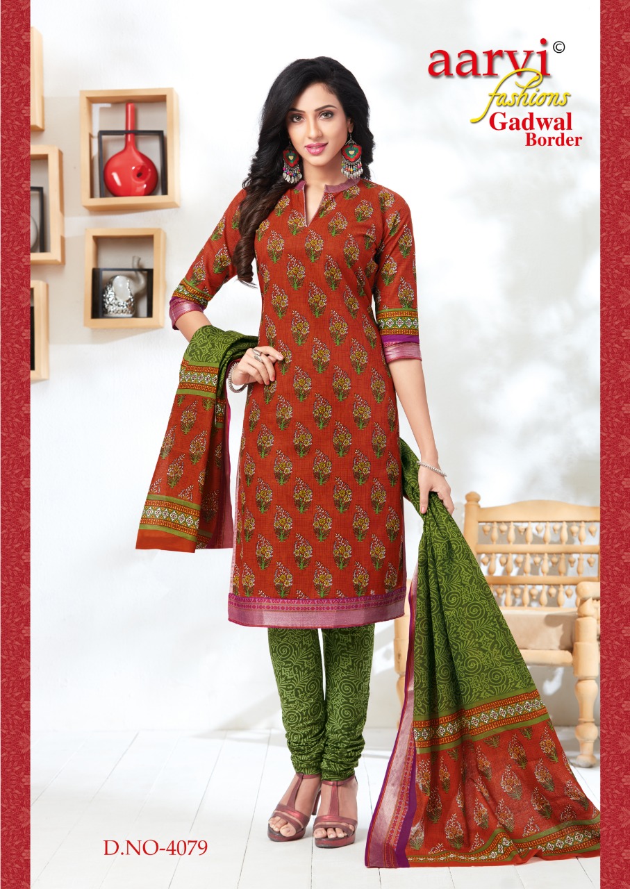 Gadwal Border Vol-3 By Aarvi Fashion 4071 To 4816 Series Indian Traditional Wear Collection Beautiful Stylish Fancy Colorful Party Wear & Occasional Wear Cotton Printed Dress At Wholesale Price