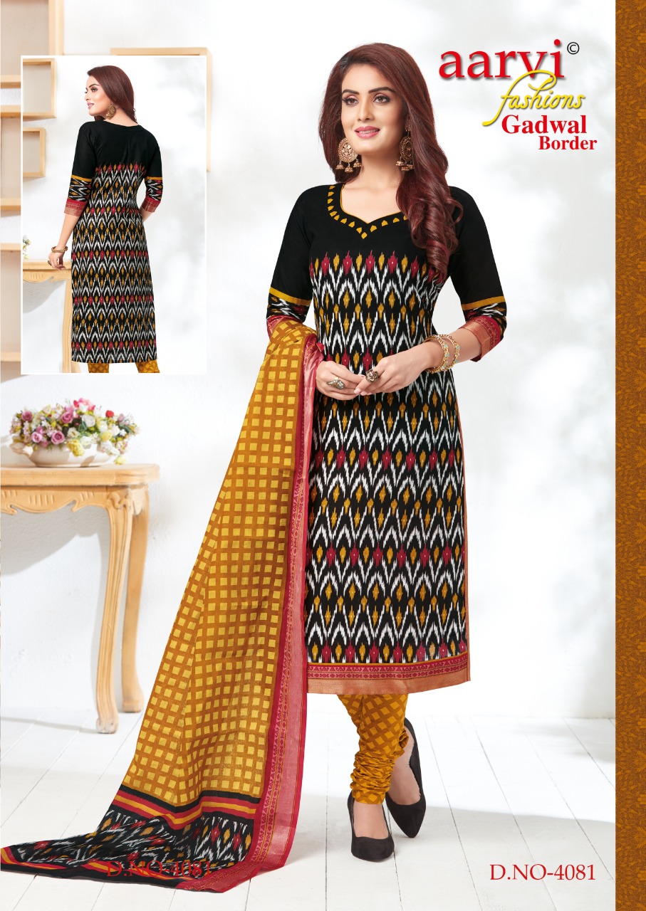 Gadwal Border Vol-3 By Aarvi Fashion 4071 To 4816 Series Indian Traditional Wear Collection Beautiful Stylish Fancy Colorful Party Wear & Occasional Wear Cotton Printed Dress At Wholesale Price