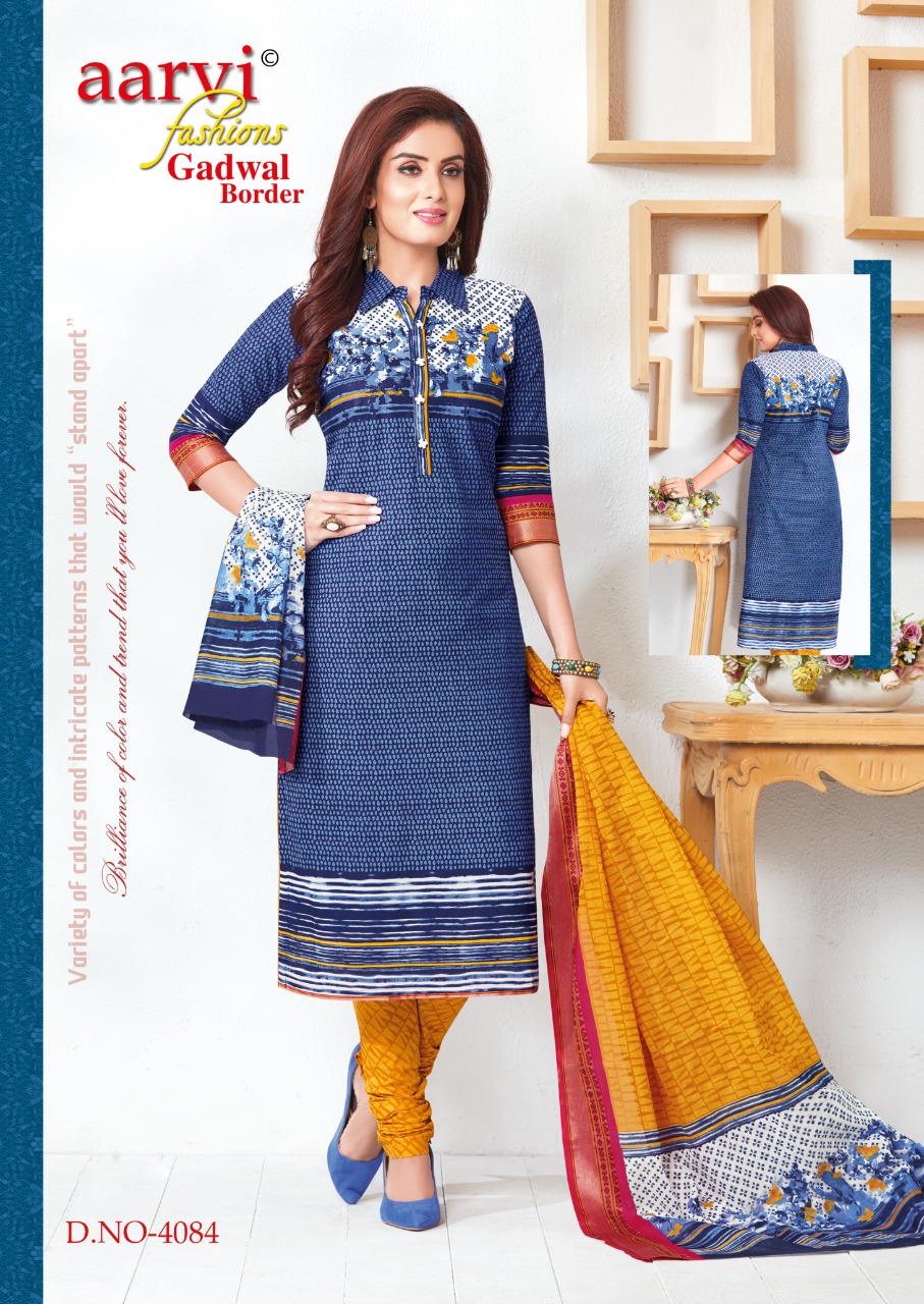 Gadwal Border Vol-3 By Aarvi Fashion 4071 To 4816 Series Indian Traditional Wear Collection Beautiful Stylish Fancy Colorful Party Wear & Occasional Wear Cotton Printed Dress At Wholesale Price