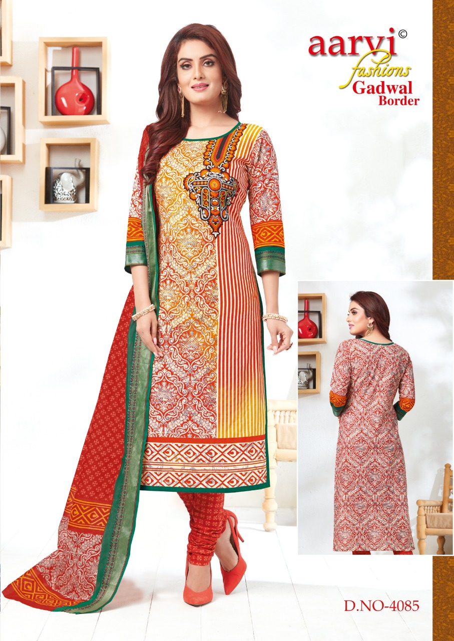 Gadwal Border Vol-3 By Aarvi Fashion 4071 To 4816 Series Indian Traditional Wear Collection Beautiful Stylish Fancy Colorful Party Wear & Occasional Wear Cotton Printed Dress At Wholesale Price