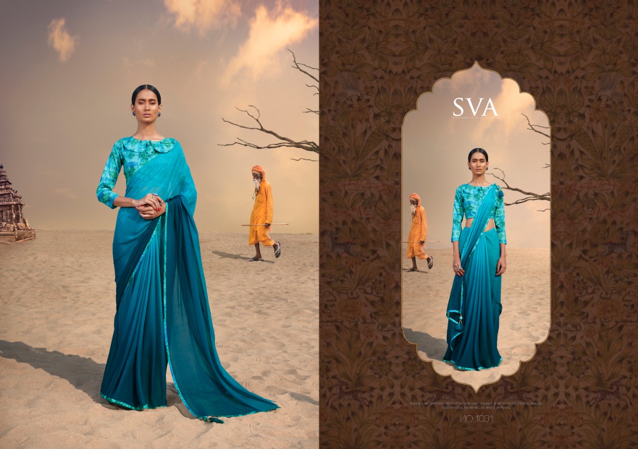 Gangawati By Sva 1001 To 1012 Series Designer Beautiful Indian Traditional Wear Colorful Fancy Party Wear & Occasional Wear Pure Chiffon Printed Sarees At Wholesale Price