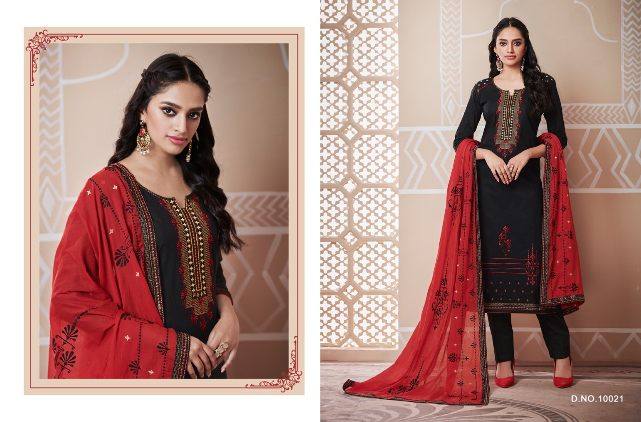 Gehana By Ramaiya 10021 To 10028 Series Designer Festive Suits Collection Beautiful Stylish Fancy Colorful Party Wear & Occasional Wear Pure Cotton With Work Dresses At Wholesale Price