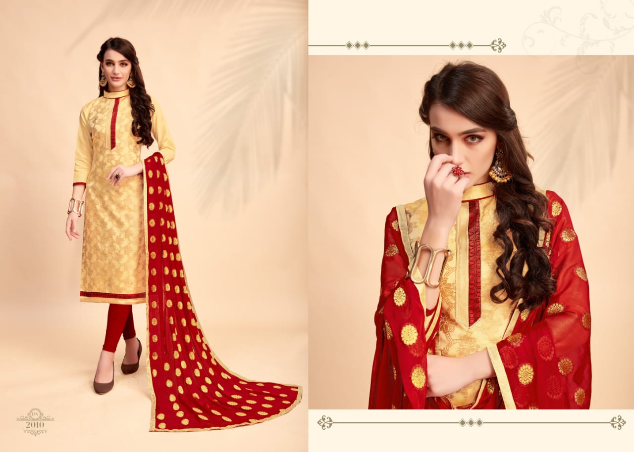 Glamour Vol-2 By Smf 2001 To 2012 Series Beautiful Suits Colorful Stylish Fancy Party Wear & Ethnic Wear Cotton Jacquard Dresses At Wholesale Price