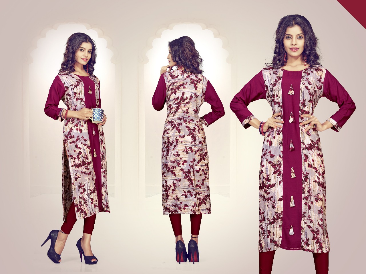 Glamour By Jugnii 1001 To 1008 Series Stylish Colorful Fancy Beautiful Casual Wear & Ethnic Wear Pure Rayon Printed Kurtis At Wholesale Price