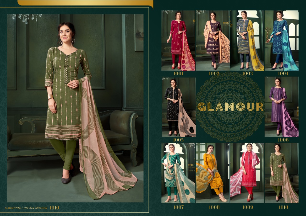 Glamour By Ritu International 1001 To 1010 Series Beautiful Winter Collection Suits Stylish Fancy Colorful Casual Wear & Ethnic Wear Pure Pashmina Dresses At Wholesale Price