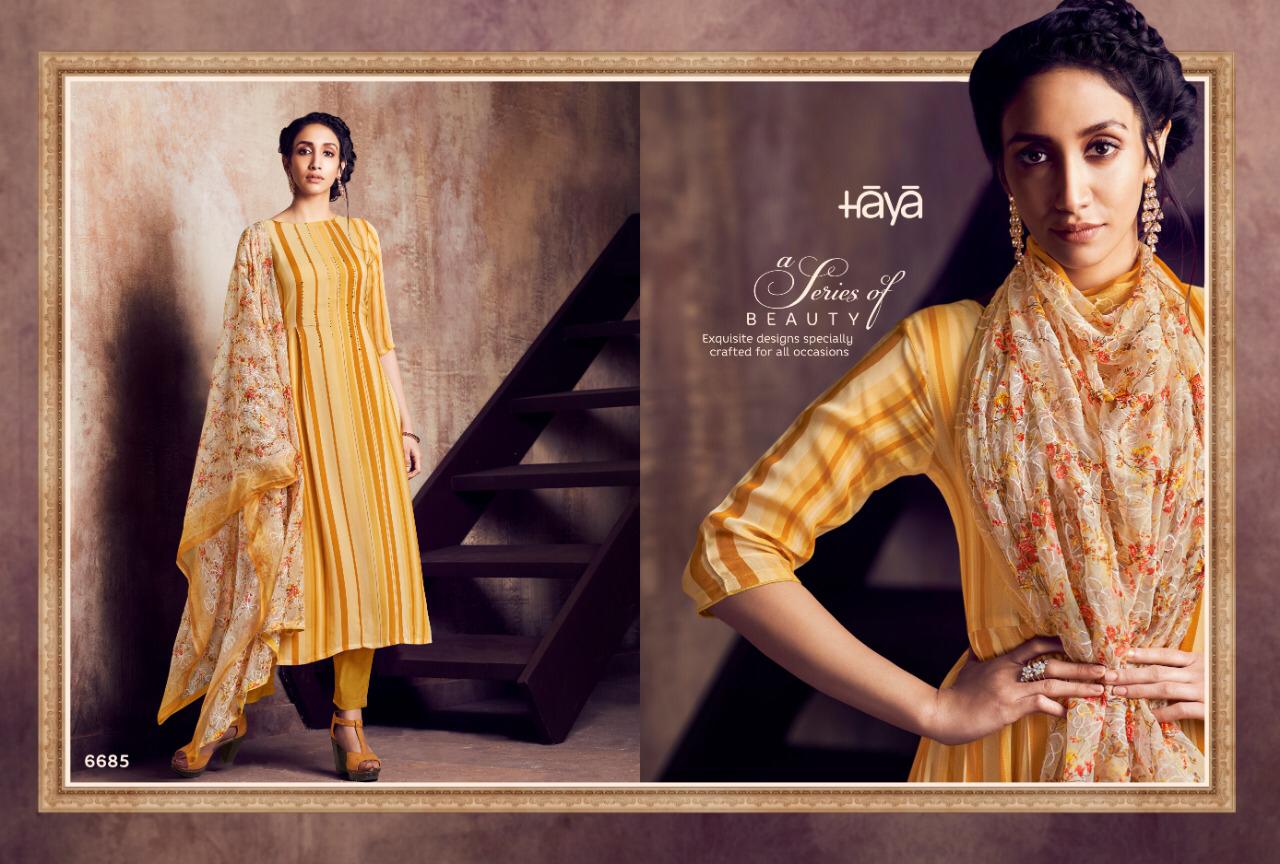 Glorist By Haya 6681 To 6691 Series Designer Pakistani Suits Beautiful Stylish Fancy Colorful Festive Collection Party Wear & Occasional Wear Pure Georgette Embroidered Dresses At Wholesale Price