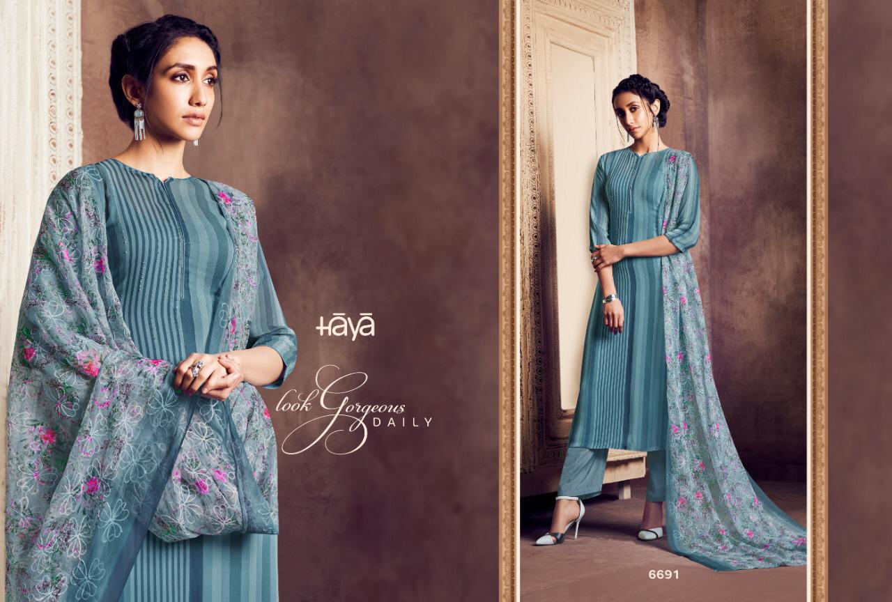 Glorist By Haya 6681 To 6691 Series Designer Pakistani Suits Beautiful Stylish Fancy Colorful Festive Collection Party Wear & Occasional Wear Pure Georgette Embroidered Dresses At Wholesale Price