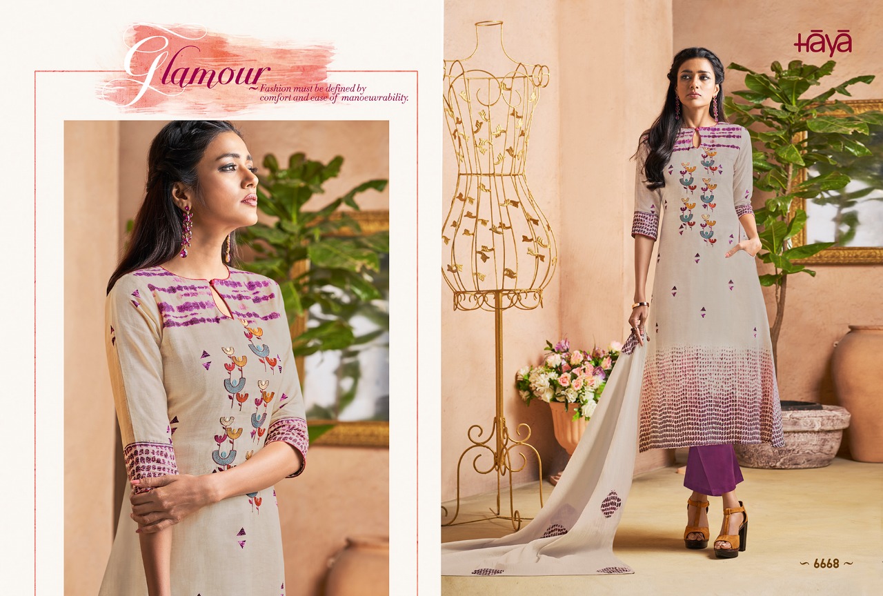 Gorgeous By Haya 6661 To 6671 Series Designer Pakistani Suits Beautiful Stylish Fancy Colorful Festive Collection Party Wear & Occasional Wear Pure Linen Digital Print With Embroidery Dresses At Wholesale Price