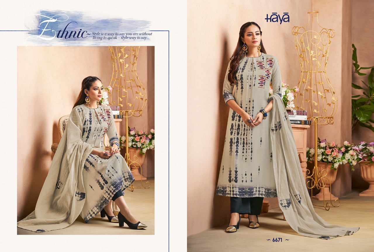 Gorgeous By Haya 6661 To 6671 Series Designer Pakistani Suits Beautiful Stylish Fancy Colorful Festive Collection Party Wear & Occasional Wear Pure Linen Digital Print With Embroidery Dresses At Wholesale Price