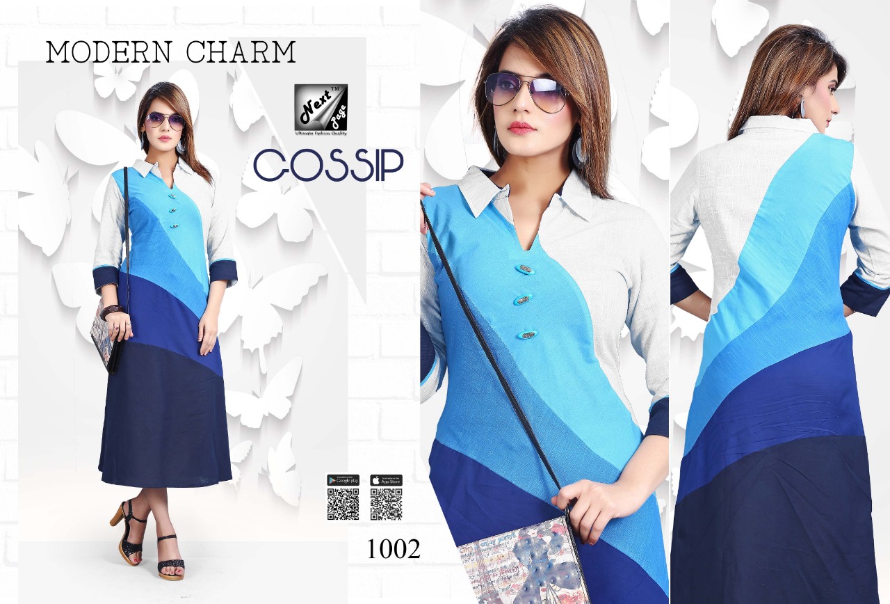 Gossip By Next Page 1001 To 1010 Series Beautiful Colorful Stylish Fancy Casual Wear & Ethnic Wear & Ready To Wear Heavy Cotton Printed Kurtis At Wholesale Price