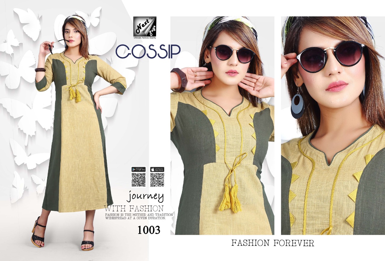 Gossip By Next Page 1001 To 1010 Series Beautiful Colorful Stylish Fancy Casual Wear & Ethnic Wear & Ready To Wear Heavy Cotton Printed Kurtis At Wholesale Price