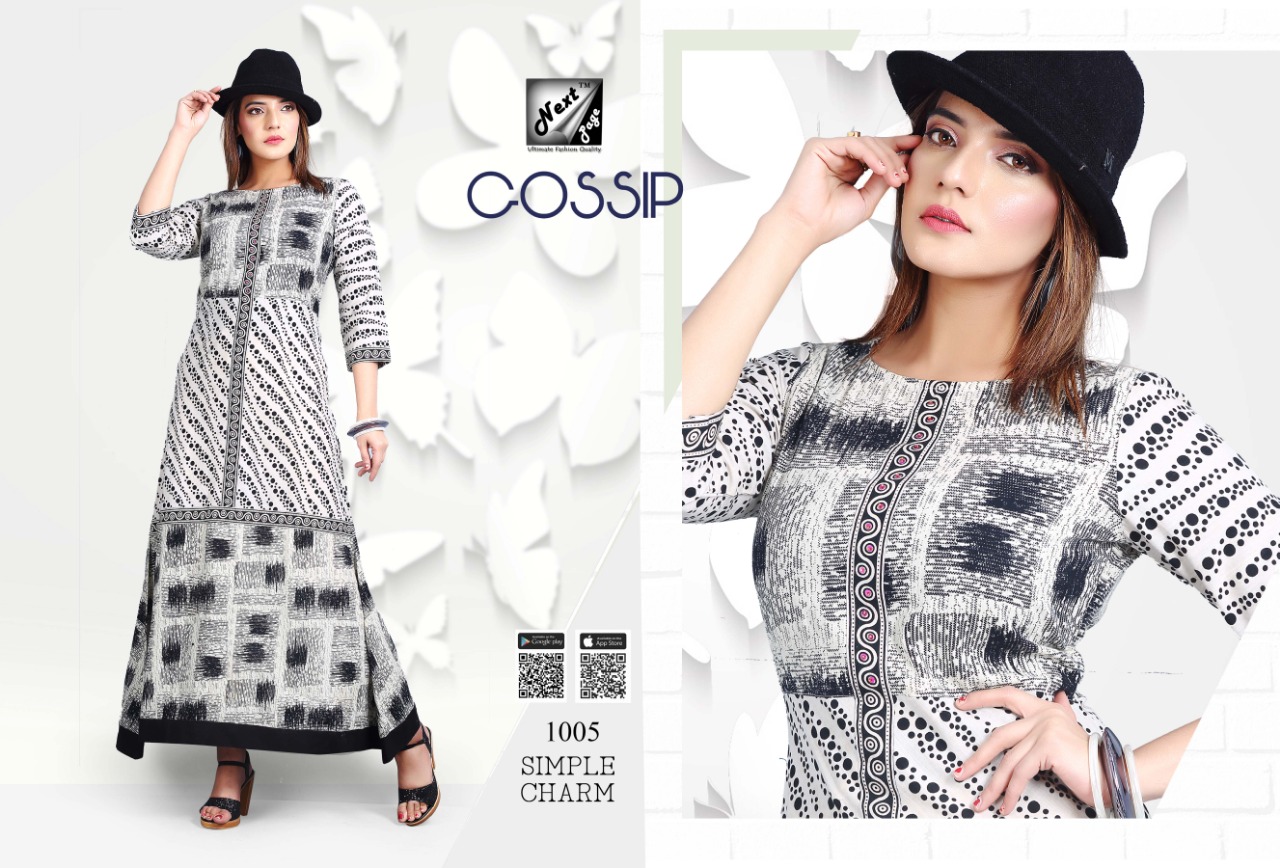 Gossip By Next Page 1001 To 1010 Series Beautiful Colorful Stylish Fancy Casual Wear & Ethnic Wear & Ready To Wear Heavy Cotton Printed Kurtis At Wholesale Price