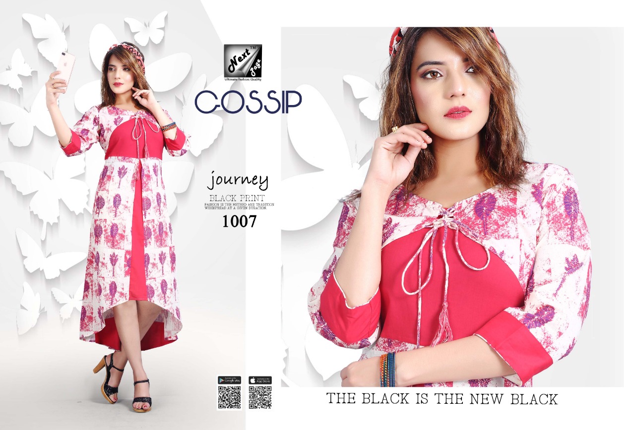 Gossip By Next Page 1001 To 1010 Series Beautiful Colorful Stylish Fancy Casual Wear & Ethnic Wear & Ready To Wear Heavy Cotton Printed Kurtis At Wholesale Price