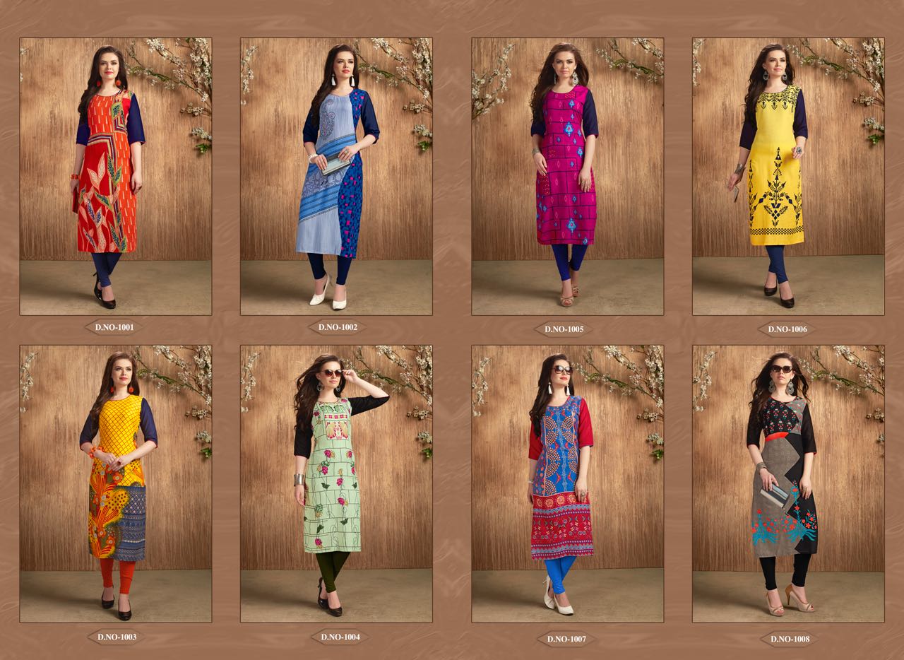 Grace Vol-7 By Amaaya Garments 1001 To 1008 Series Beautiful Stylish Fancy Colorful Casual Wear & Ethnic Wear Rayon Printed Kurtis At Wholesale Price