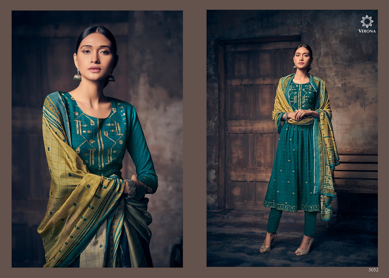 Graces By Verona 5045 To 5052 Series Designer Suits Beautiful Stylish Fancy Colorful Party Wear & Ethnic Wear Pure Satin Silk Digital Print Dresses At Wholesale Price