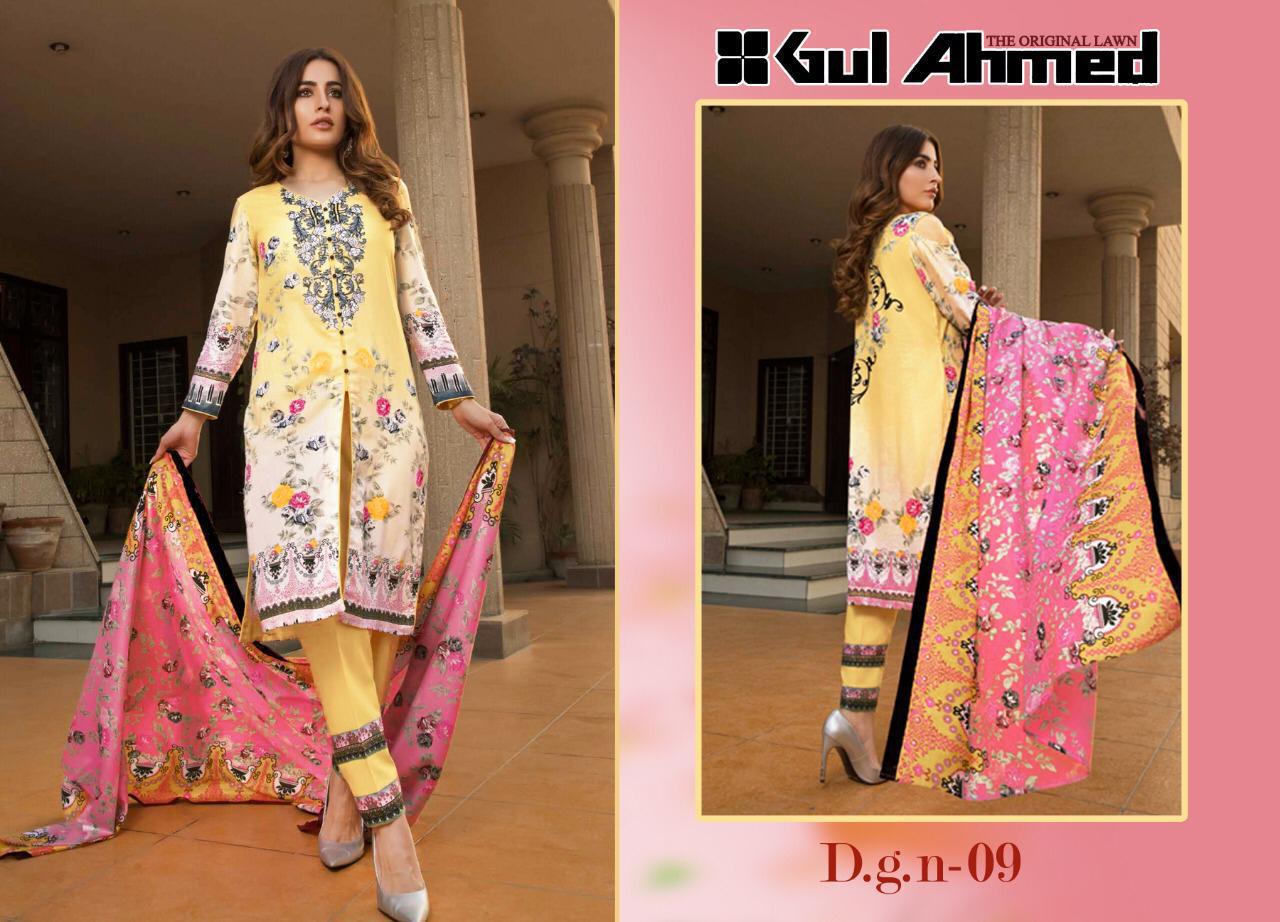 Gul Ahmed Vol-1 By Fashid Wholesale 01 To 10 Series Beautiful Pakistani Suits Stylish Fancy Colorful Party Wear & Ethnic Wear Pure Lawn Printed Dresses At Wholesale Price
