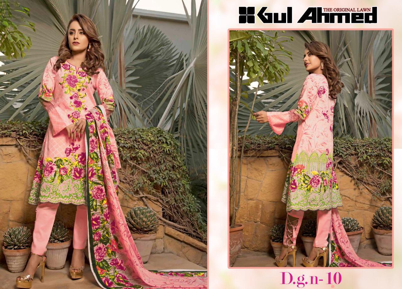 Gul Ahmed Vol-1 By Fashid Wholesale 01 To 10 Series Beautiful Pakistani Suits Stylish Fancy Colorful Party Wear & Ethnic Wear Pure Lawn Printed Dresses At Wholesale Price