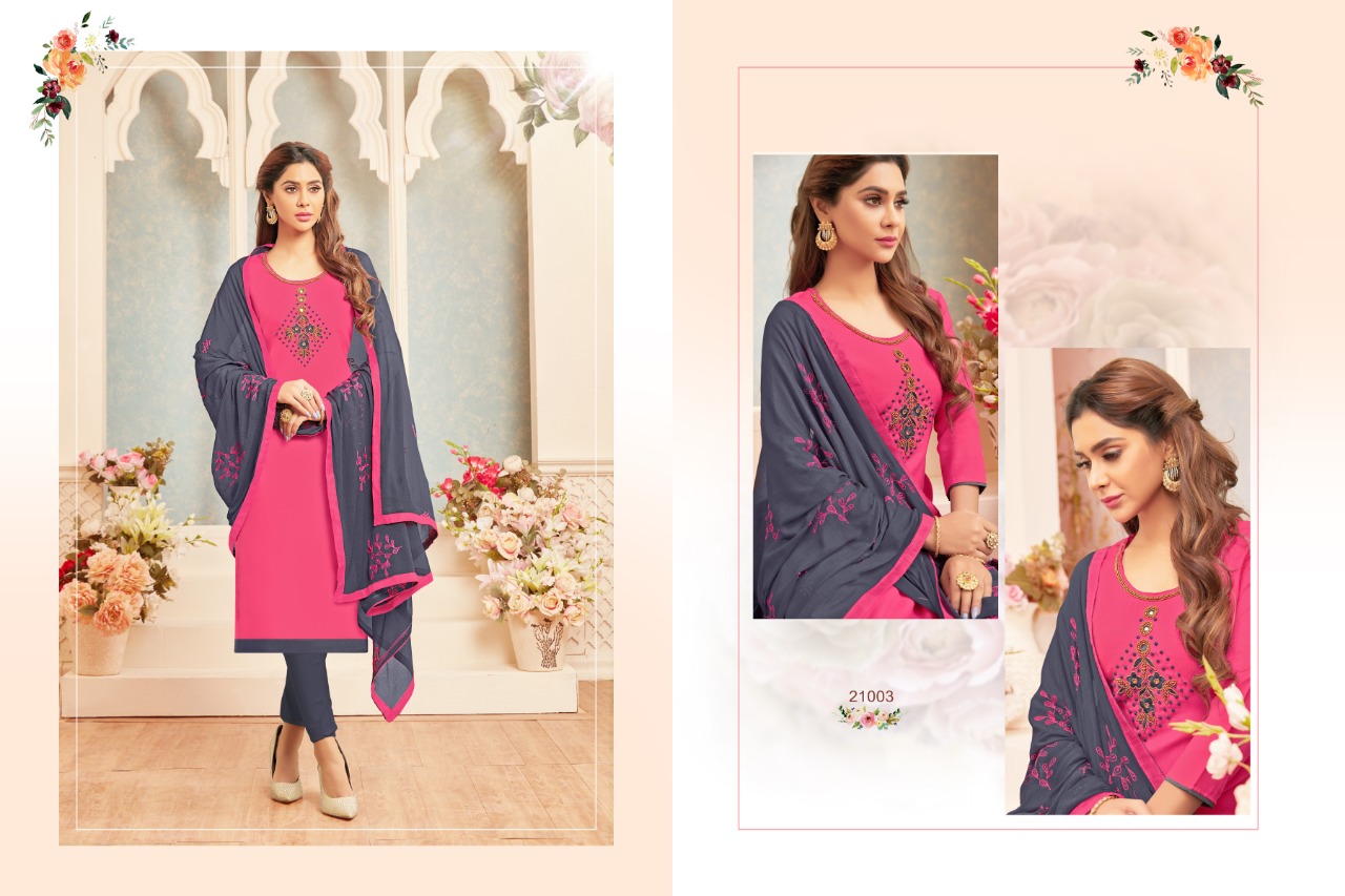 Gulabo By Raghav Royal 21001 To 21012 Series Suits Beautiful Stylish Fancy Colorful Designer Party Wear & Ethnic Wear Fancy Cotton Slub  Dresses At Wholesale Price