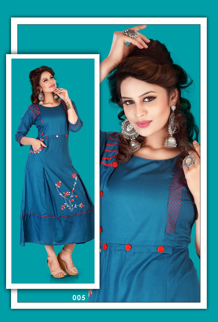 Gulal Vol-8 By Knine 1001 To 1012 Series Beautiful Colorful Stylish Fancy Casual Wear & Ethnic Wear & Ready To Wear Cotton Kurtis At Wholesale Price
