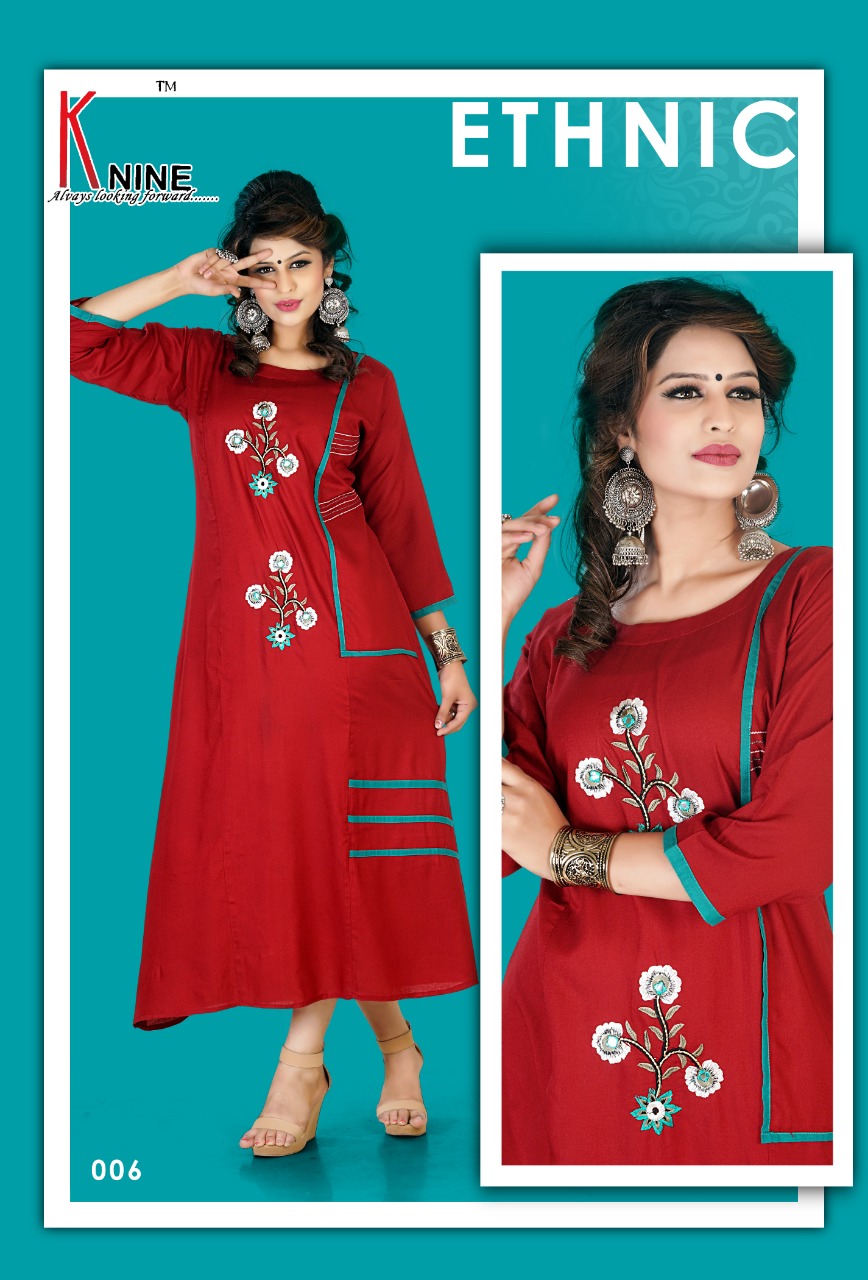 Gulal Vol-8 By Knine 1001 To 1012 Series Beautiful Colorful Stylish Fancy Casual Wear & Ethnic Wear & Ready To Wear Cotton Kurtis At Wholesale Price