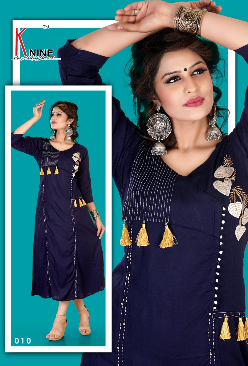 Gulal Vol-8 By Knine 1001 To 1012 Series Beautiful Colorful Stylish Fancy Casual Wear & Ethnic Wear & Ready To Wear Cotton Kurtis At Wholesale Price