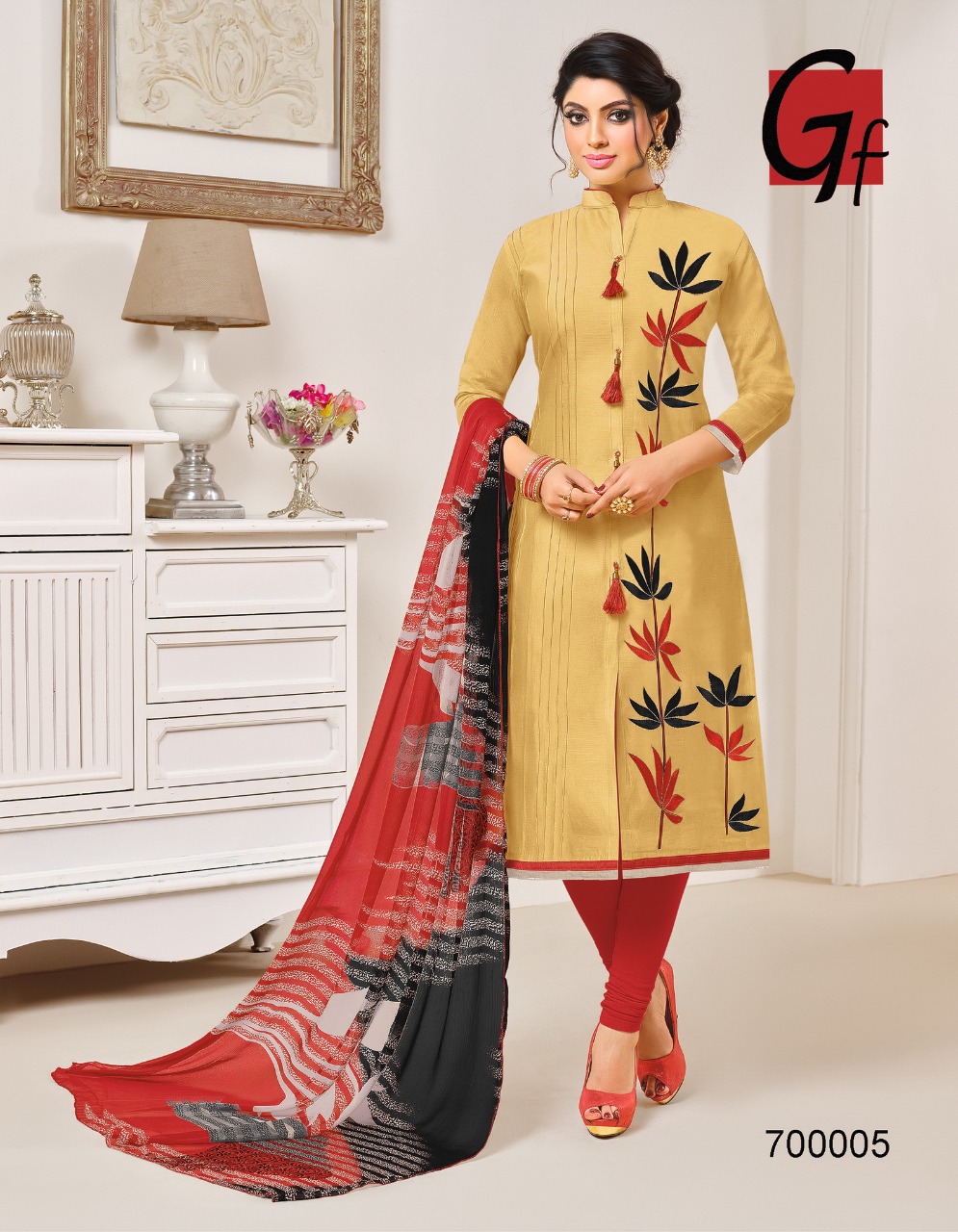 Gulkand By Ganesh Fashion 700002 To 700013 Series Beautiful Stylish Fancy Colorful Casual Wear & Ethnic Wear Chanderi Cotton Printed Dresses At Wholesale Price
