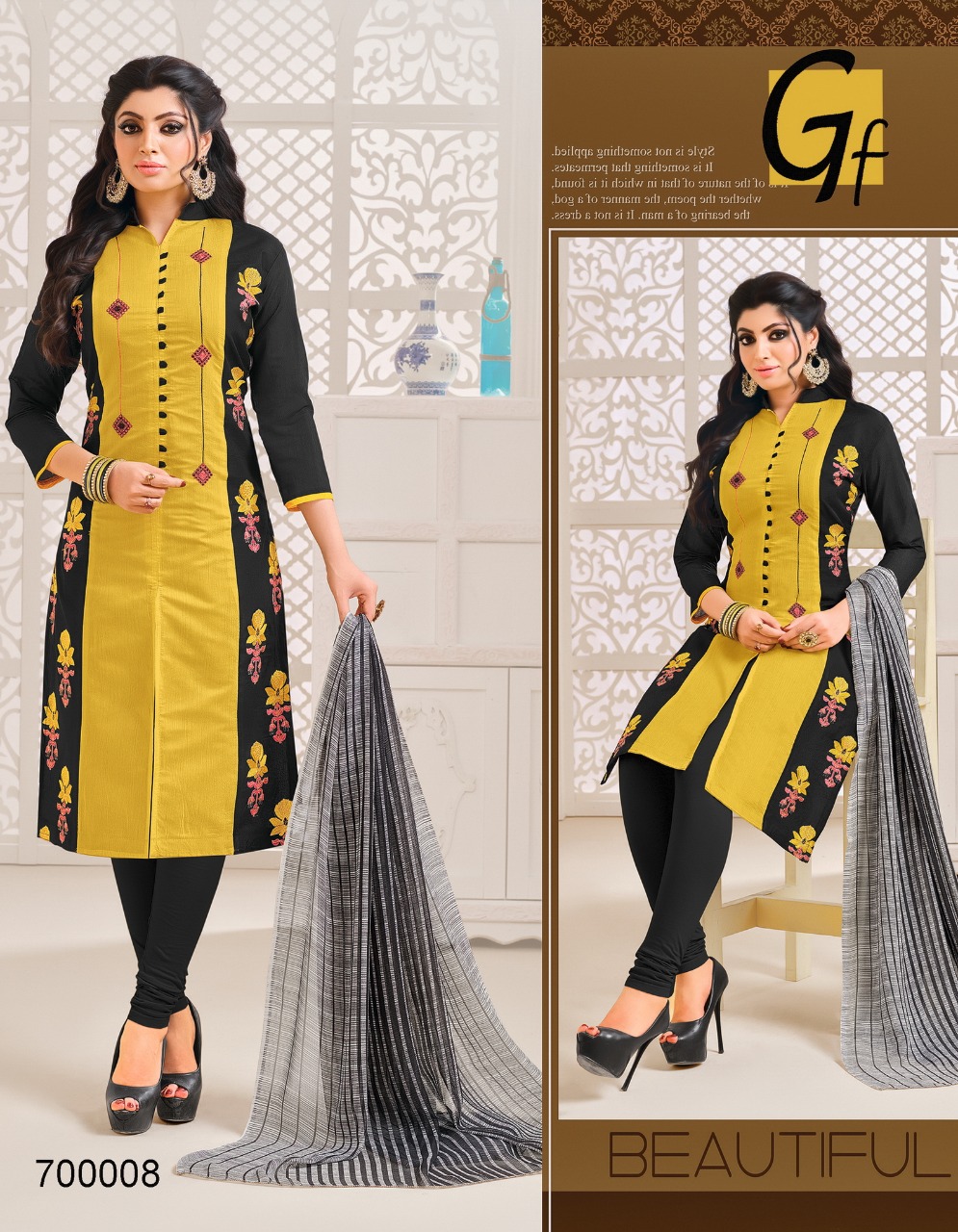 Gulkand By Ganesh Fashion 700002 To 700013 Series Beautiful Stylish Fancy Colorful Casual Wear & Ethnic Wear Chanderi Cotton Printed Dresses At Wholesale Price