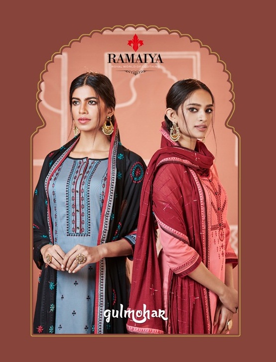 Gulmohar By Ramaiya 10031 To 10038 Series Suits Collection Beautiful Stylish Fancy Colorful Party Wear & Occasional Wear Jam Code Silk With Work Dresses At Wholesale Price