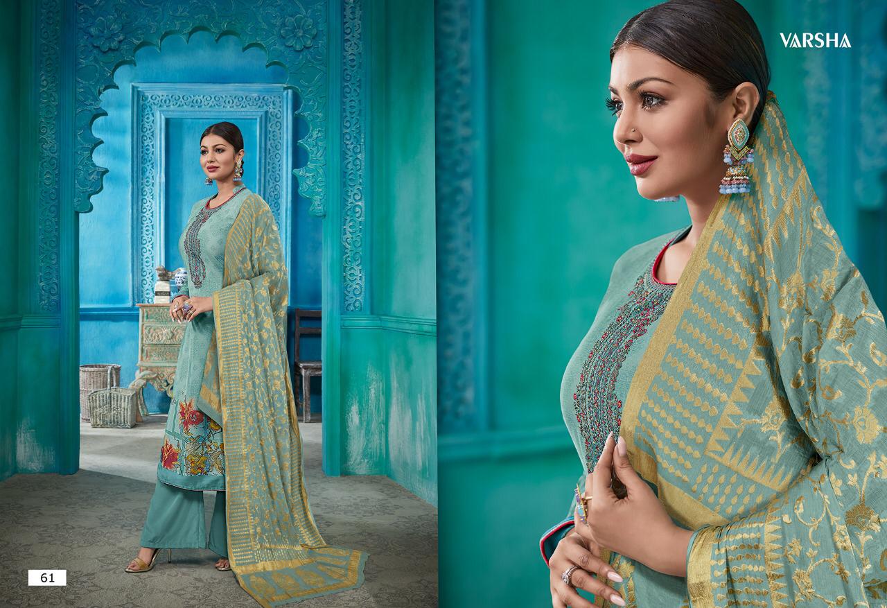 Gulmohar By Varsha Fashion 61 To 68 Series Beautiful Stylish Fancy Colorful Casual Wear & Ethnic Wear Crepe Printed With Work Dresses At Wholesale Price