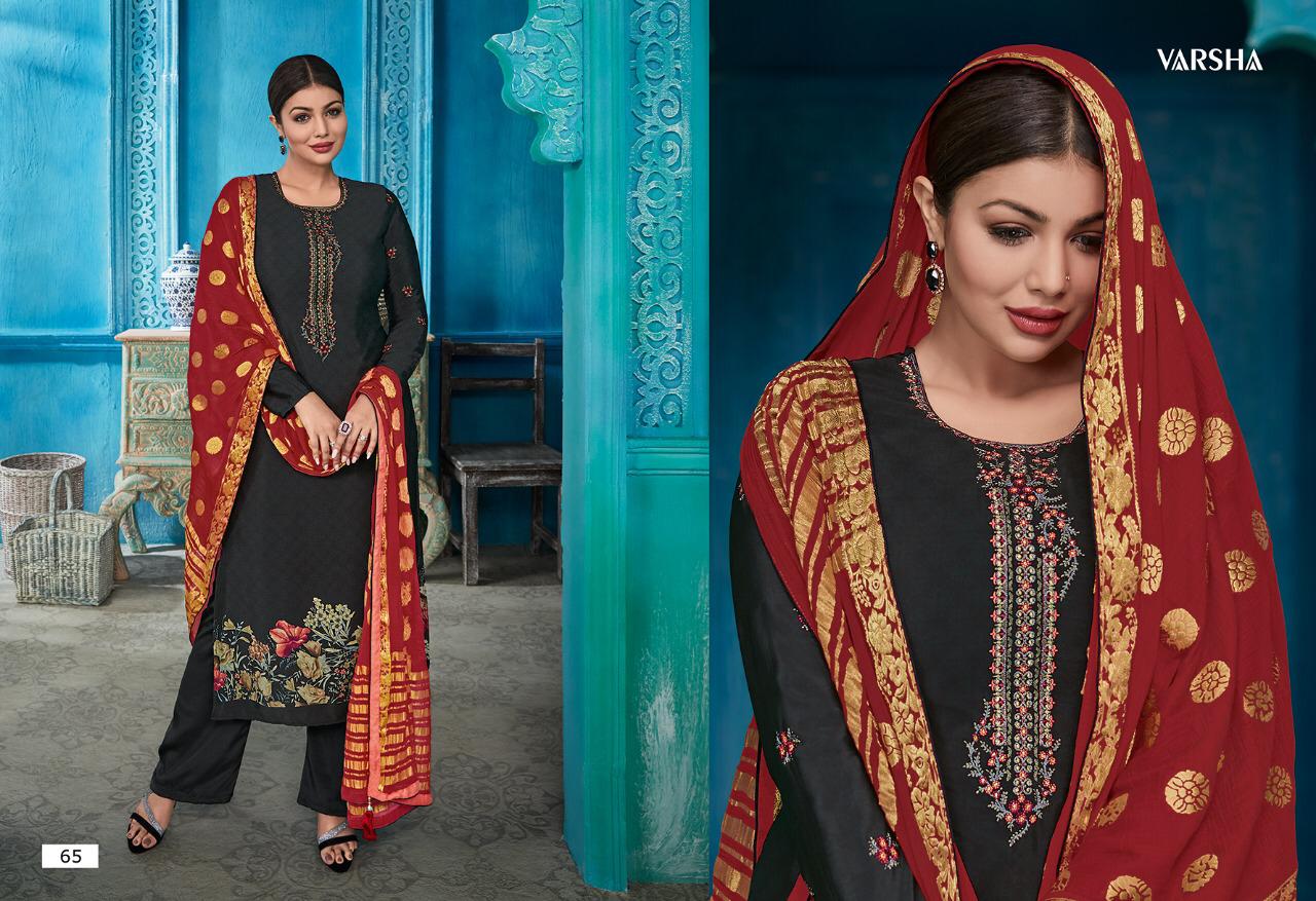 Gulmohar By Varsha Fashion 61 To 68 Series Beautiful Stylish Fancy Colorful Casual Wear & Ethnic Wear Crepe Printed With Work Dresses At Wholesale Price