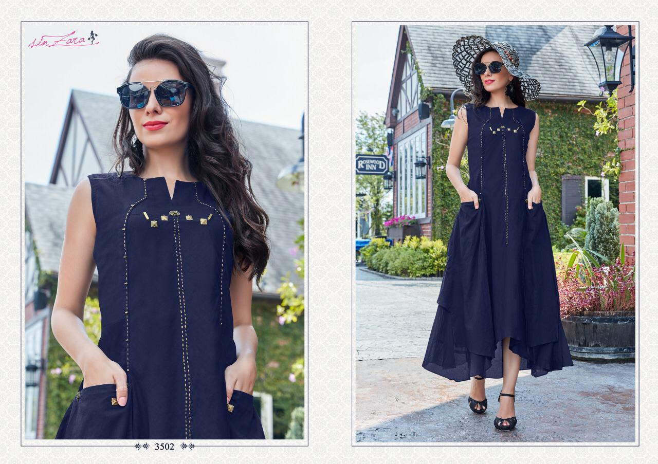 Gulnaaz By Sin Zara 3501 To 3507 Series Beautiful Colorful Stylish Fancy Casual Wear & Ethnic Wear & Ready To Wear Cotton Kurtis At Wholesale Price